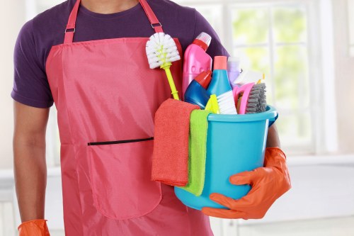 Professional upholstery cleaning for a fabric sofa in EN5