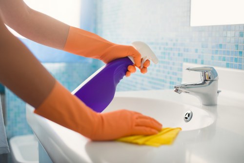 Deep cleaning service for an EN5 bathroom and bathroom fittings