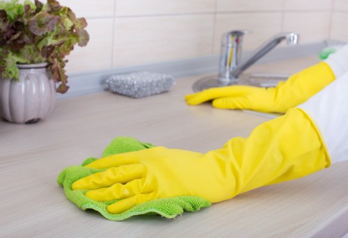 Upholstery cleaning process for a fabric sofa in EN5